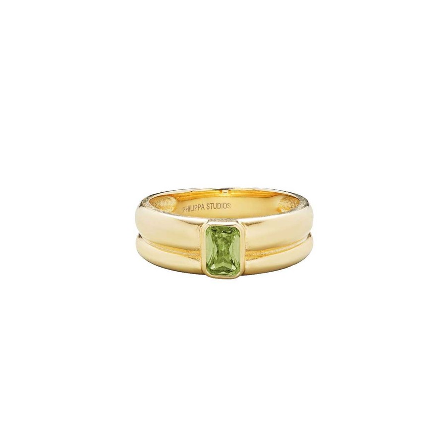 Accessories Philippa Studios | Ella Ring Peridot Gold Plated