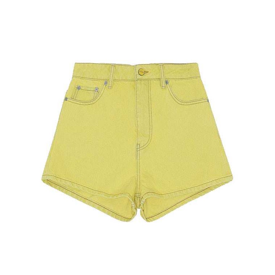 Clothing Ganni | High Waisted Shorts Yellow