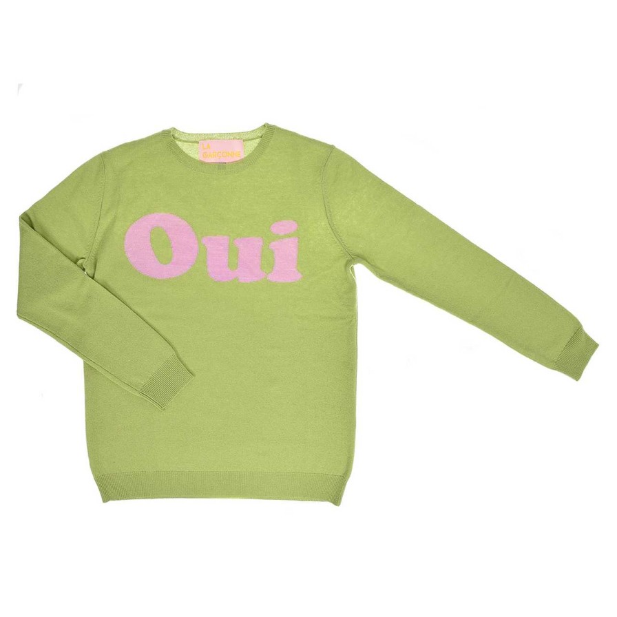 Clothing La Garçonne Vetements | Oui Knitted Sweater Vert/Lilac