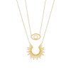 Accessories La Garçonne Bijoux | Sun Necklace Stainless Steel Gold