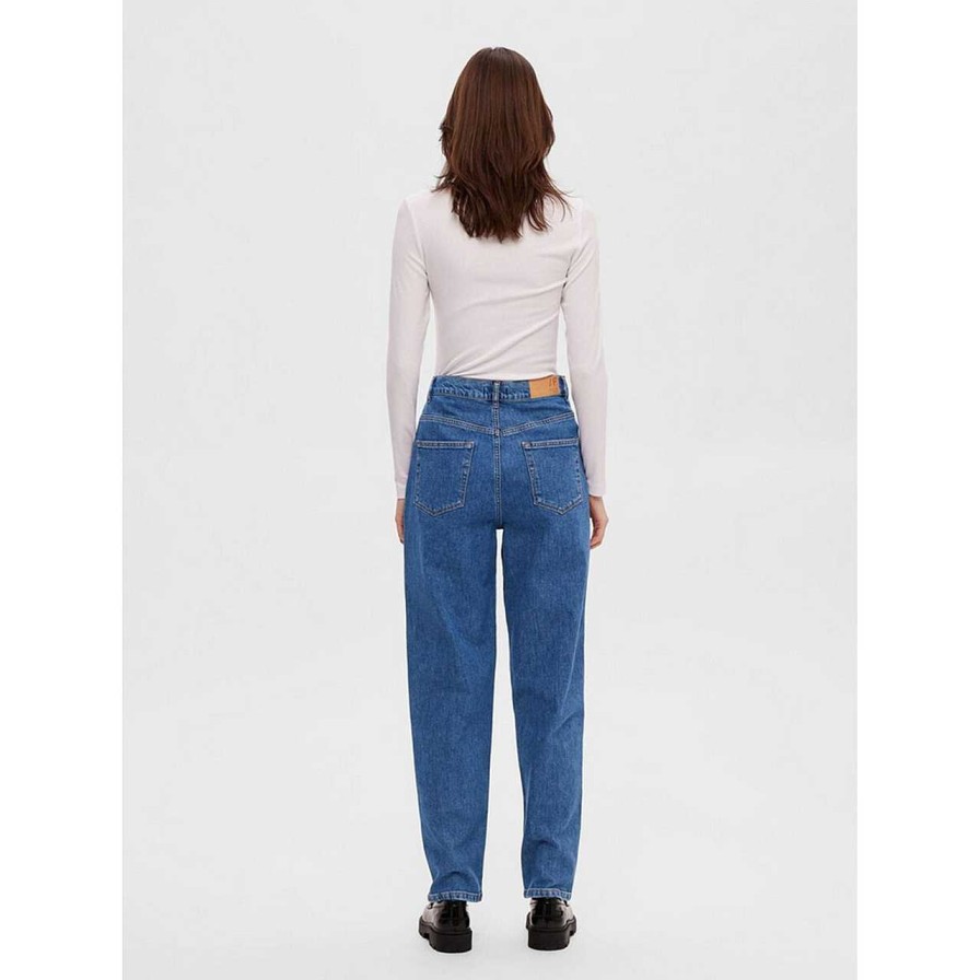 Clothing Selected Femme | Naomi Jeans Medium Blue Denim