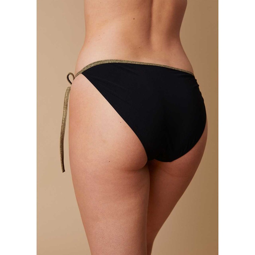 Clothing Paula | Capri Black Gold Bikini Bottom