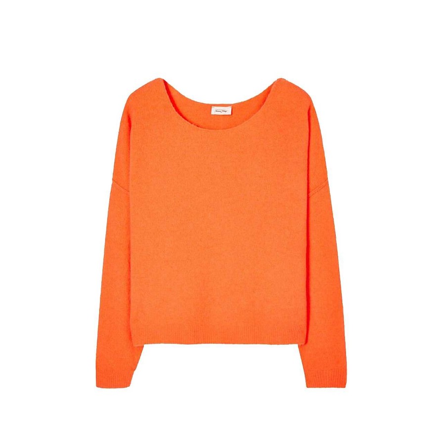 Clothing American Vintage | Damsville Sweater Orange Fluo