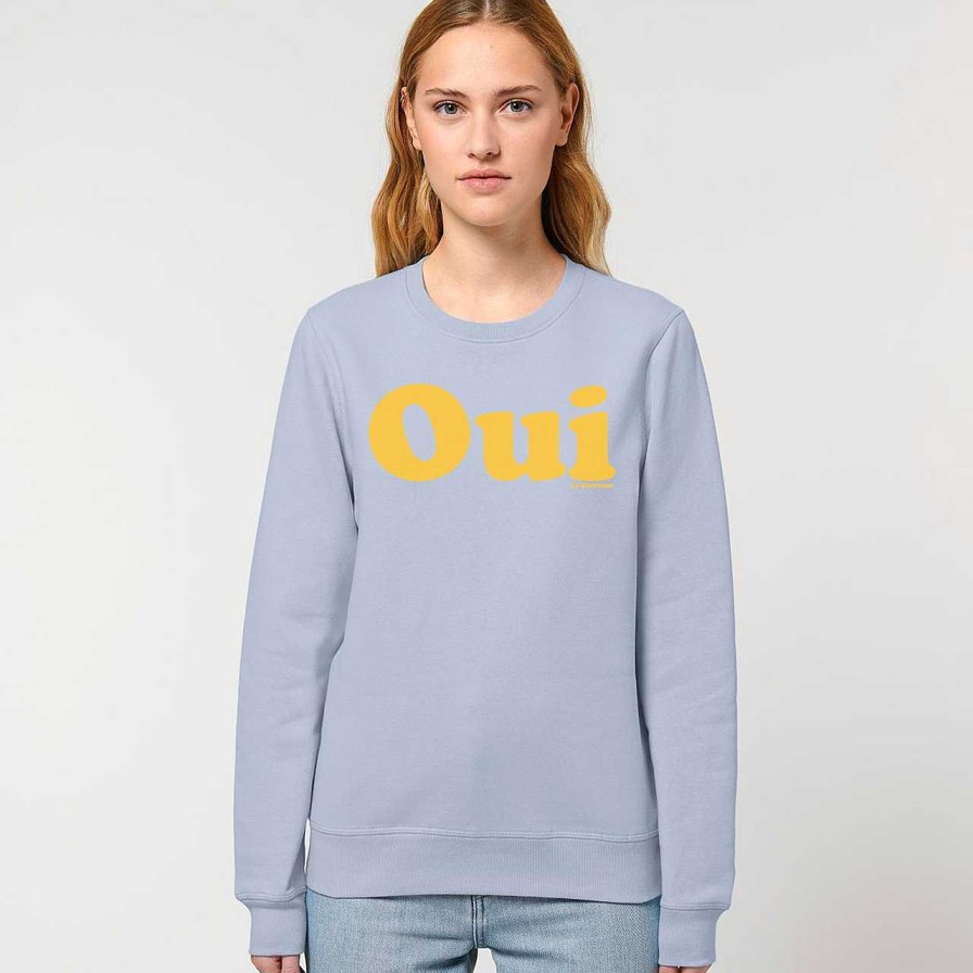 Clothing La Garçonne Vetements | Oui Sweater Serene Blue