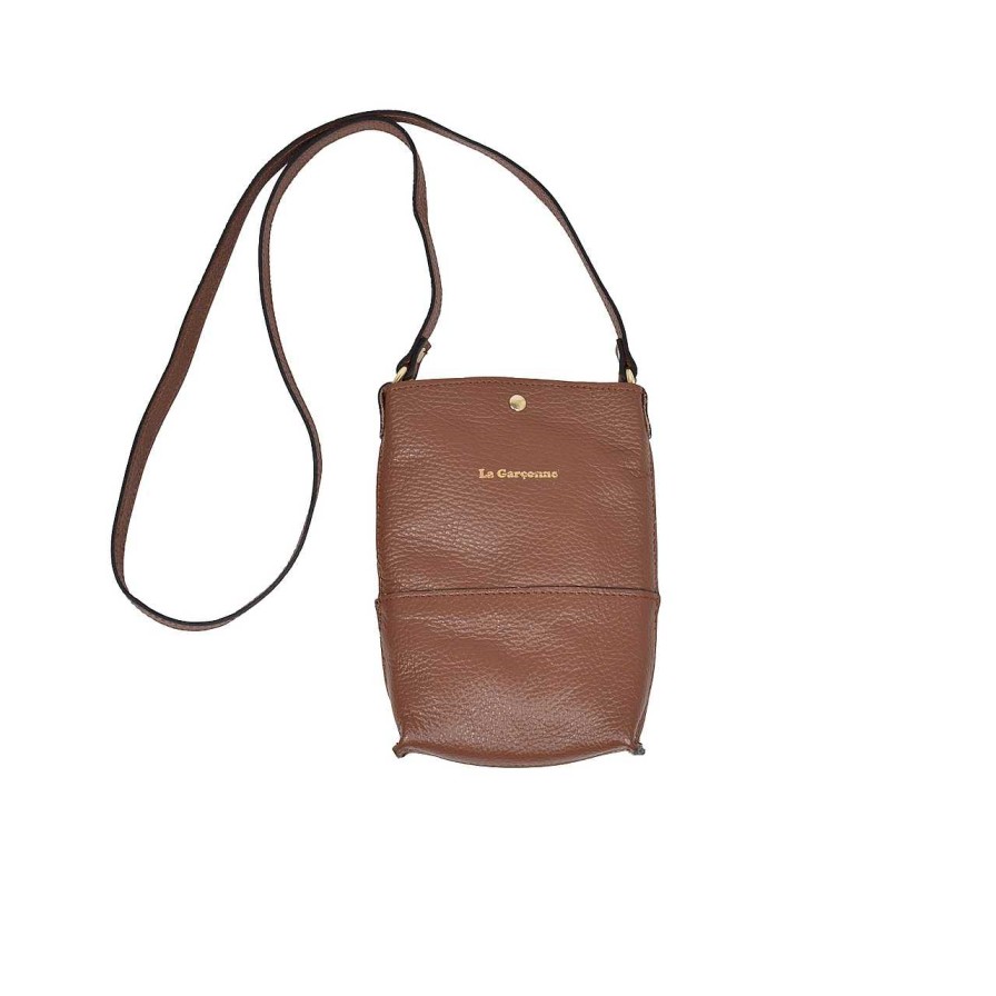 Bags La Garçonne Accessoires | Lucette Mobile Phone Bag Brown 21