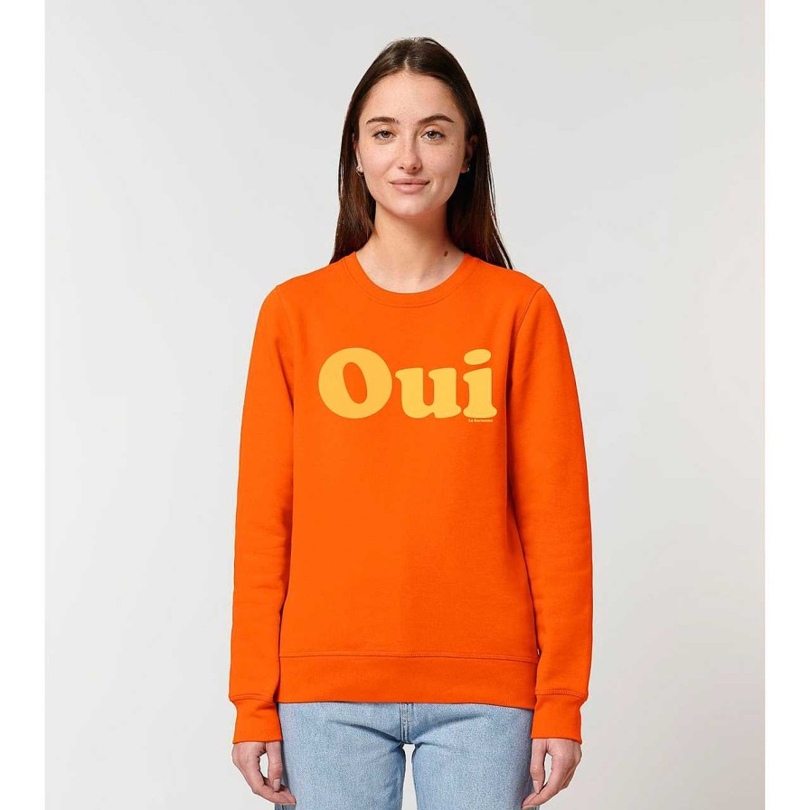 Clothing La Garçonne Vetements | Oui Sweater Bright Orange