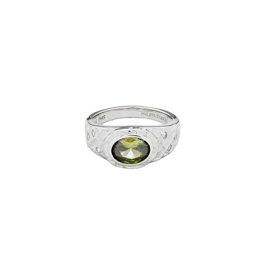 Accessories Philippa Studios | Aura Ring Peridot Silver