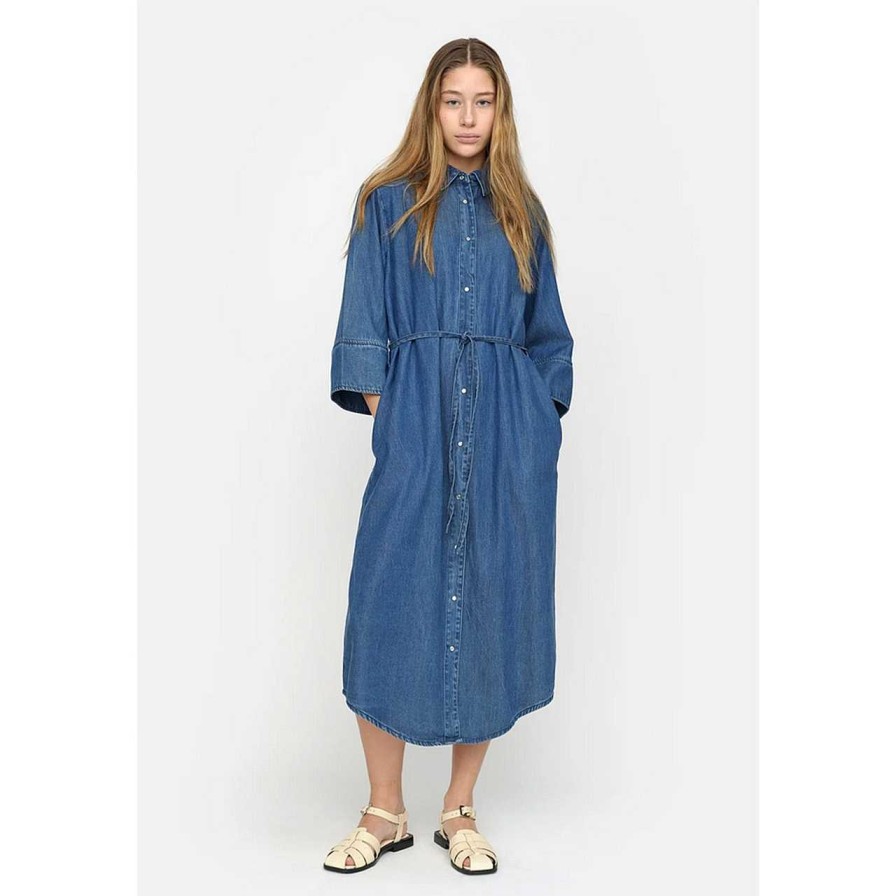 Clothing Soft Rebels | Azalea Dress Light Blue Wash