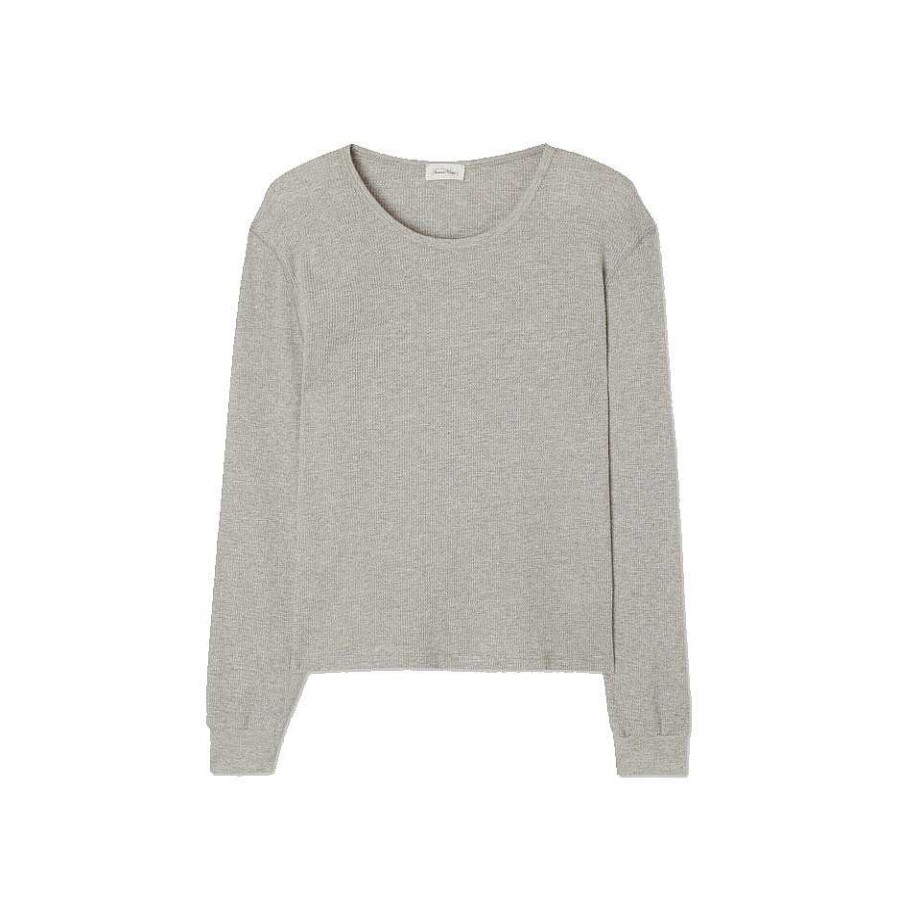 Clothing American Vintage | Pumbo Long Sleeve Shirt Heather Grey