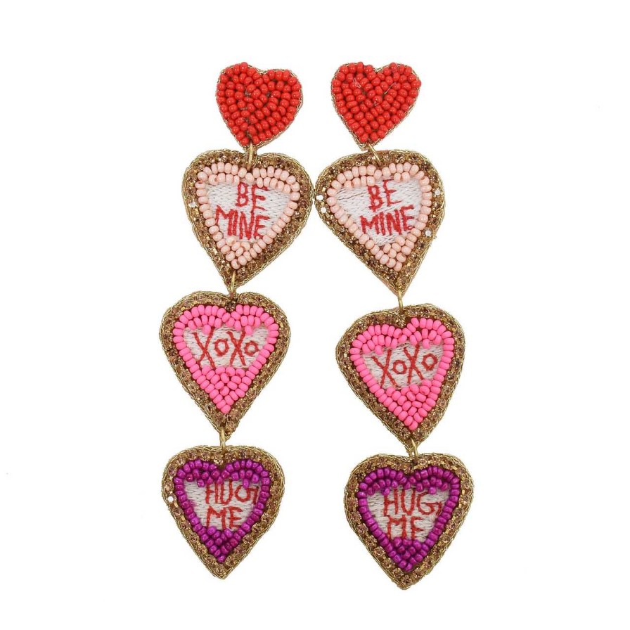 Accessories La Garçonne Bijoux | Love Letter Stud Earrings