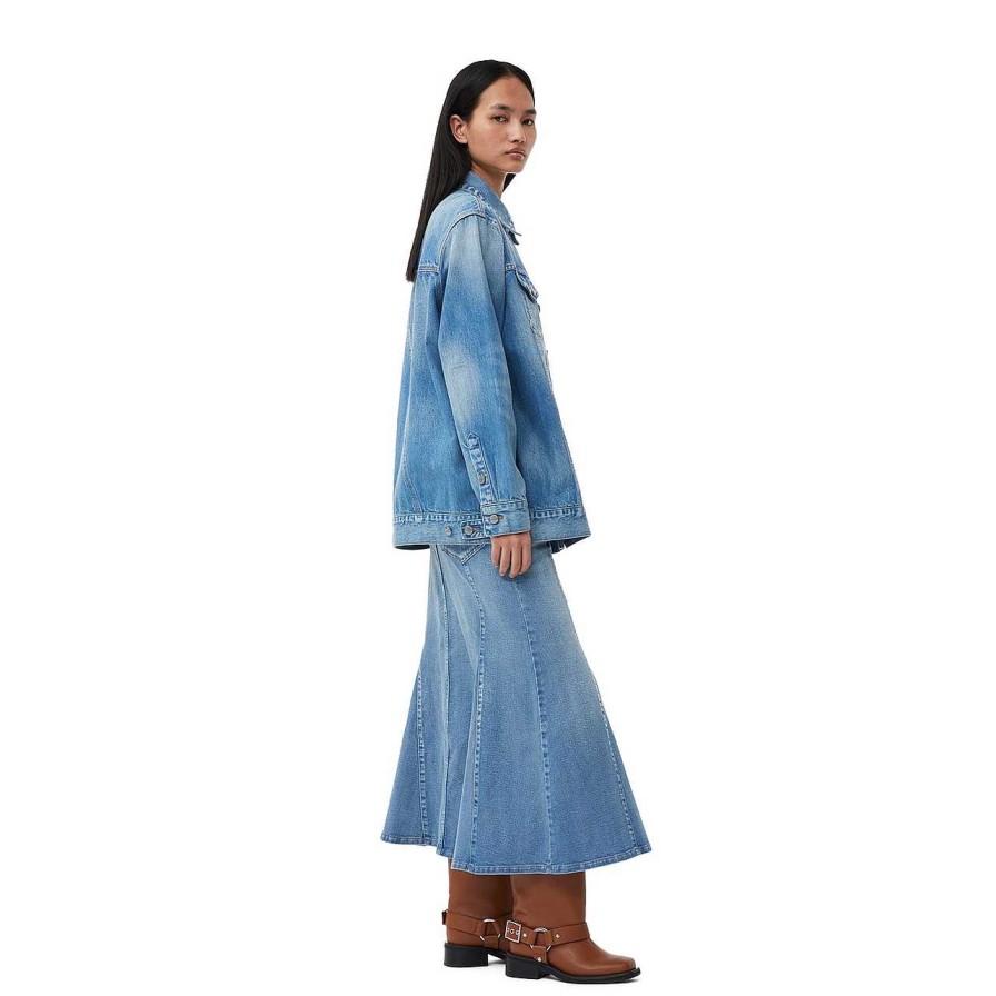 Clothing Ganni | Denim Oversized Jacket Tint Wash