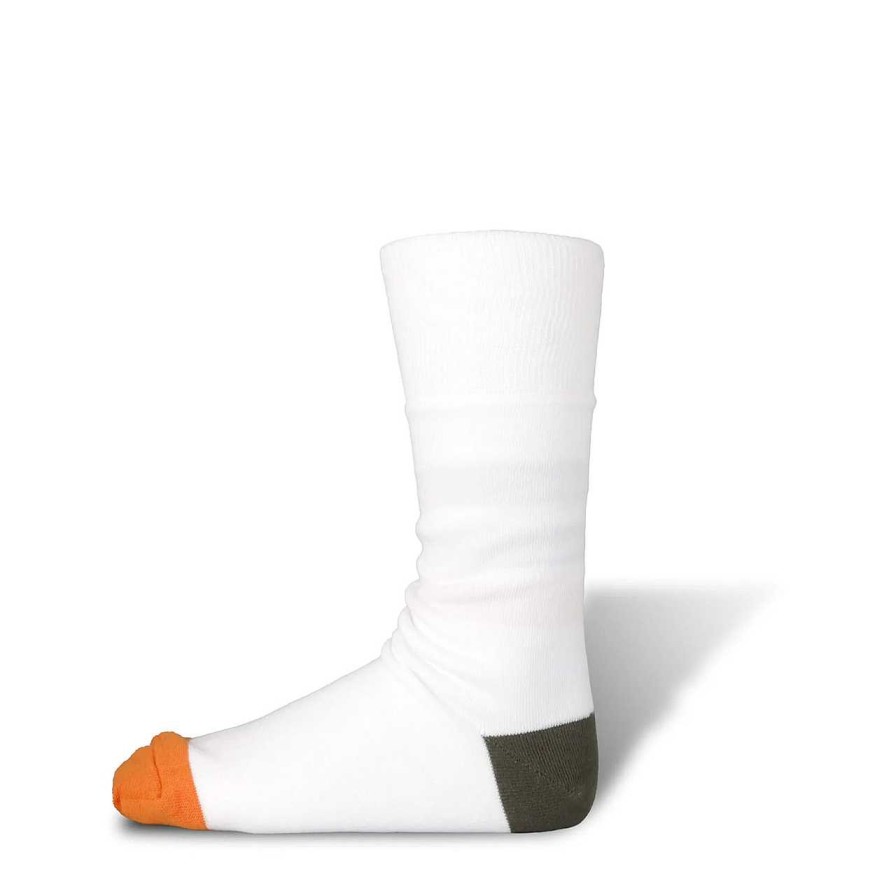 Accessories Decka | Reversible Socks White Orange