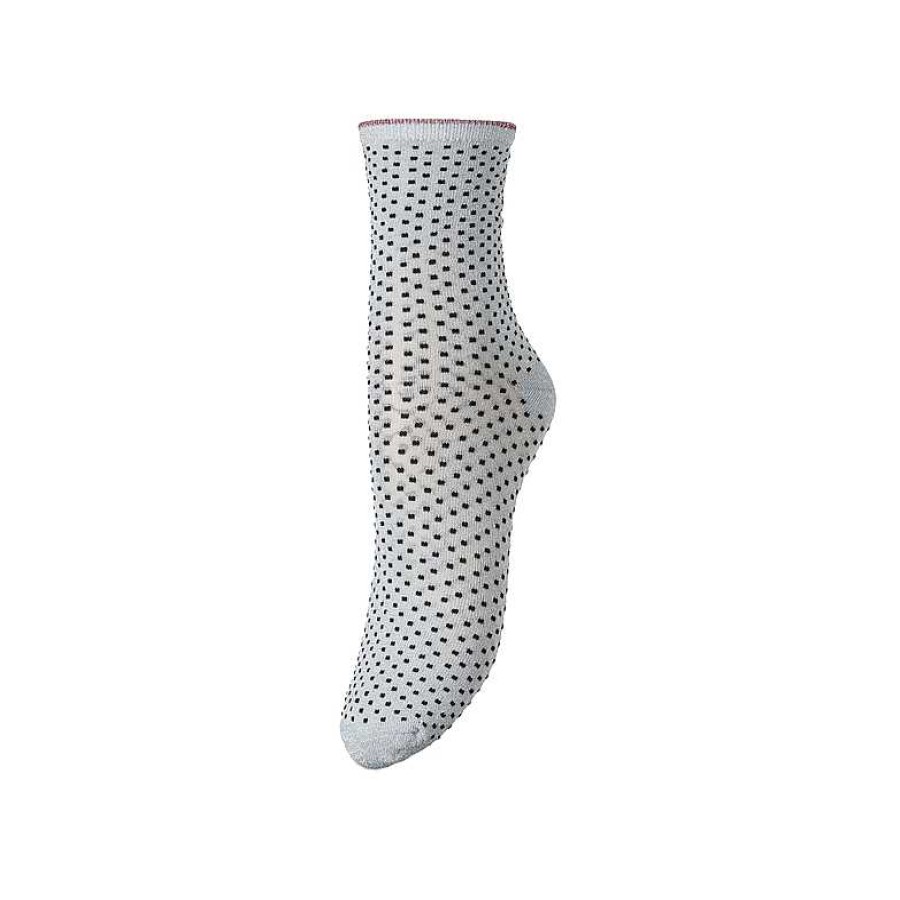 Accessories Becksöndergaard | Dina Small Dots Socks Gray Melange