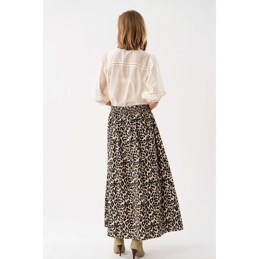 Clothing Lolly's Laundry | Akane Maxi Skirt Leopard Print