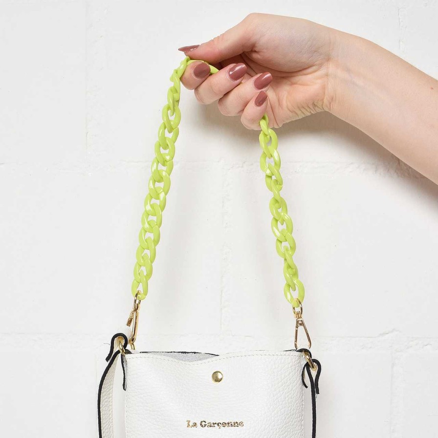 Bags La Garçonne Accessoires | Monroe Mini Bag Chain Lime