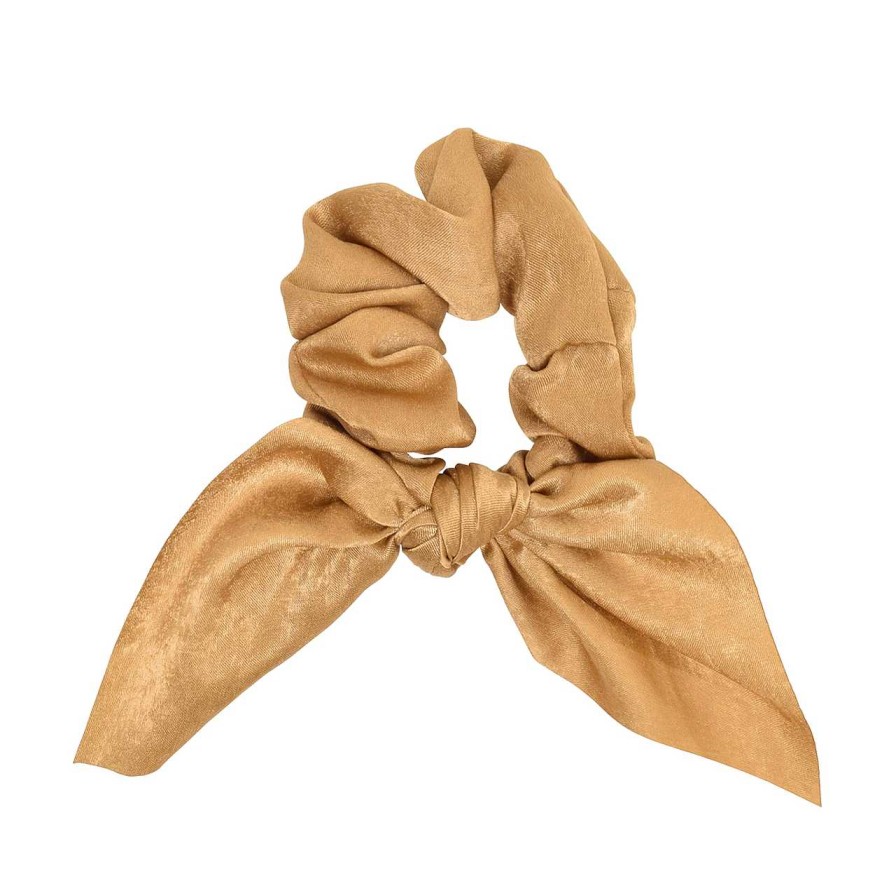 Accessories Voila | Glossy Scrunchie Caramel