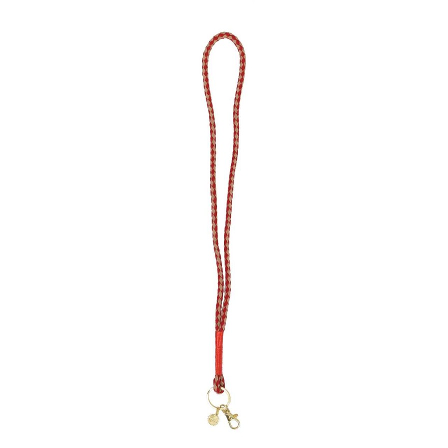 Accessories La Garçonne Accessoires | Lanyard Beige Red