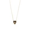 Accessories La Garçonne Bijoux | Black Heart Necklace Stainless Steel Gold