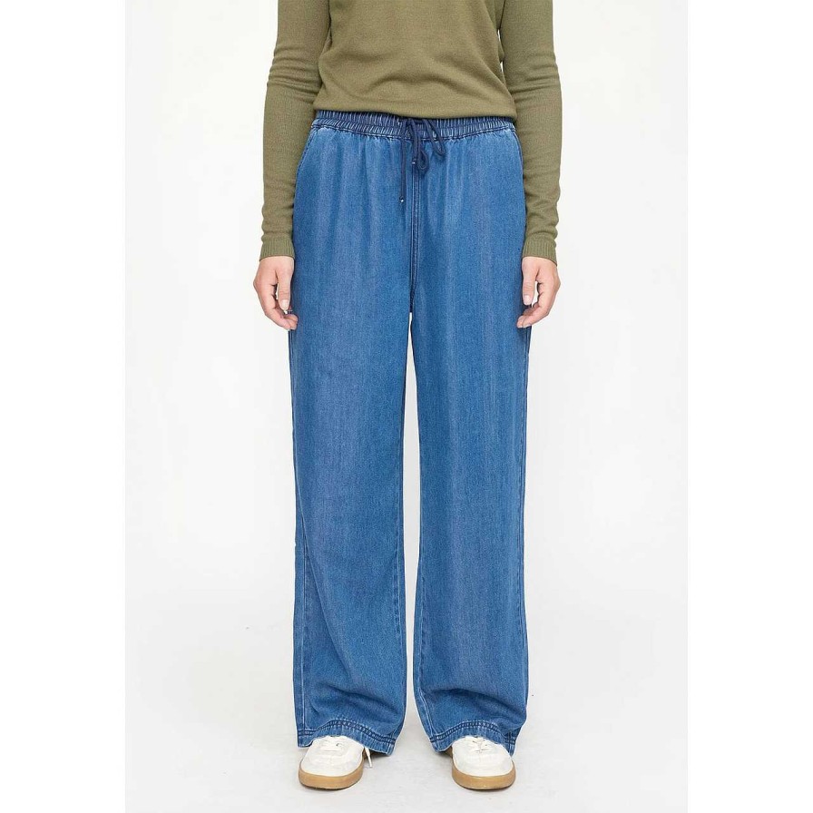 Clothing Soft Rebels | Sara Pants Medium Blue Wash