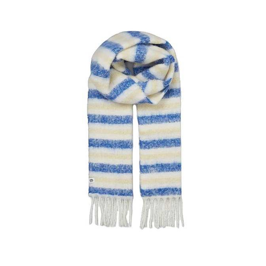 Accessories Becksöndergaard | Stripe Yuta Scarf Sodalite Blue