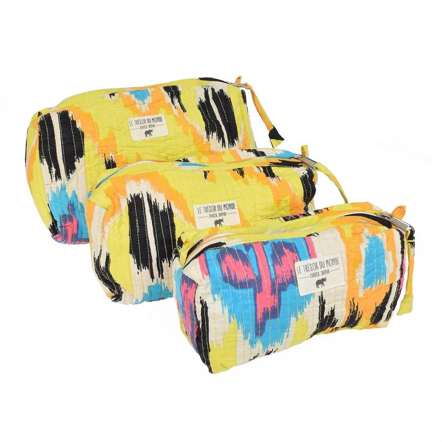 Bags Le Trésor Du Monde | Ikat Large Necessaire Yellow