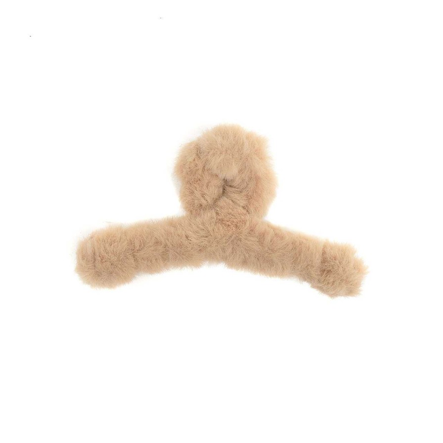 Accessories J'adore | Plush Hair Clip Beige/Blanc