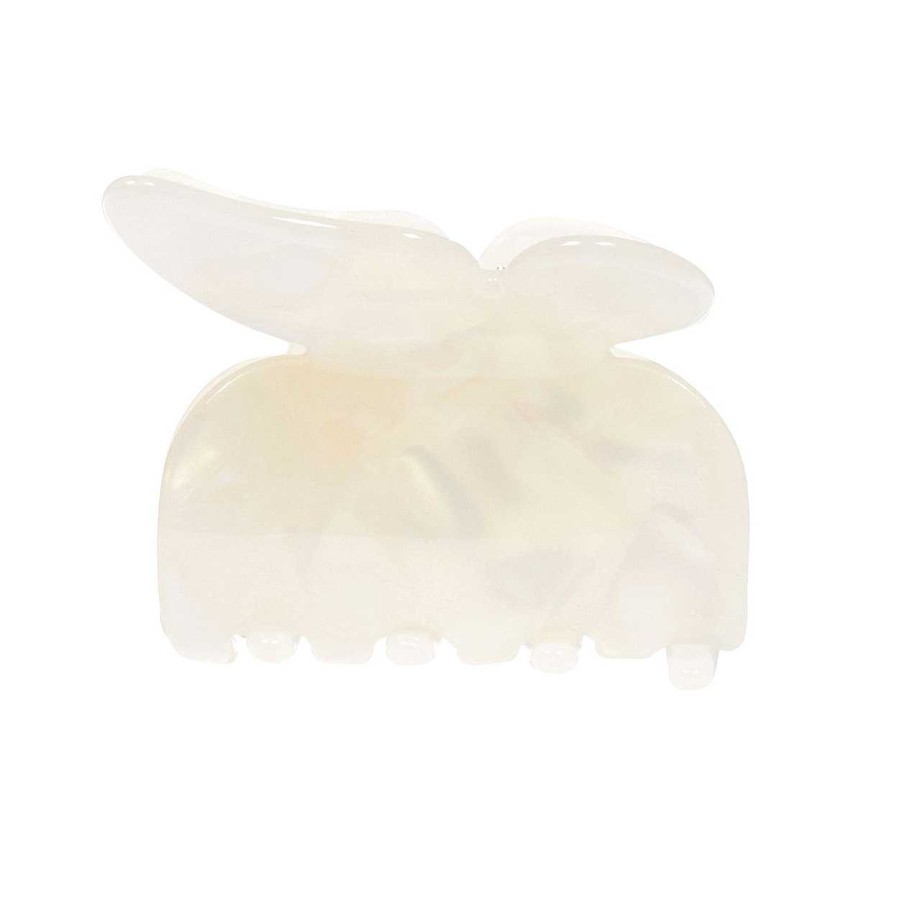 Accessories Voila | Butterfly Hair Clip Shiny White