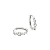 Accessories Philippa Studios | True Pave Medium Earrings White Silver