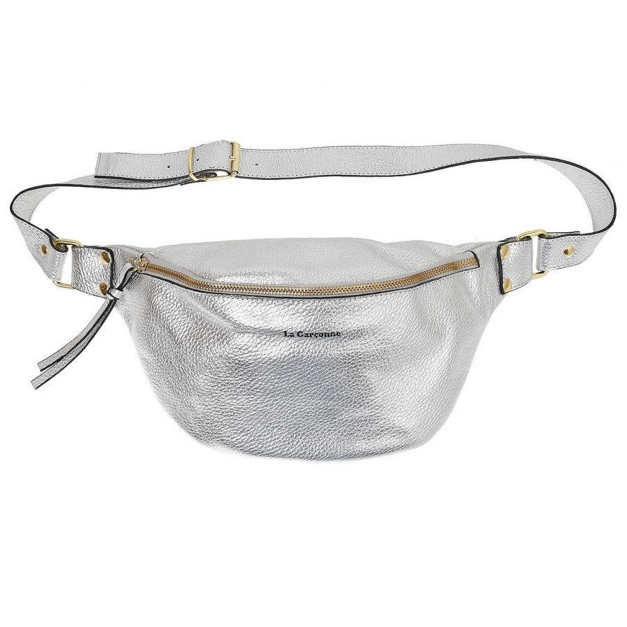 Bags La Garçonne Accessoires | Alma Grande Bum Bag 109 Bright Silver