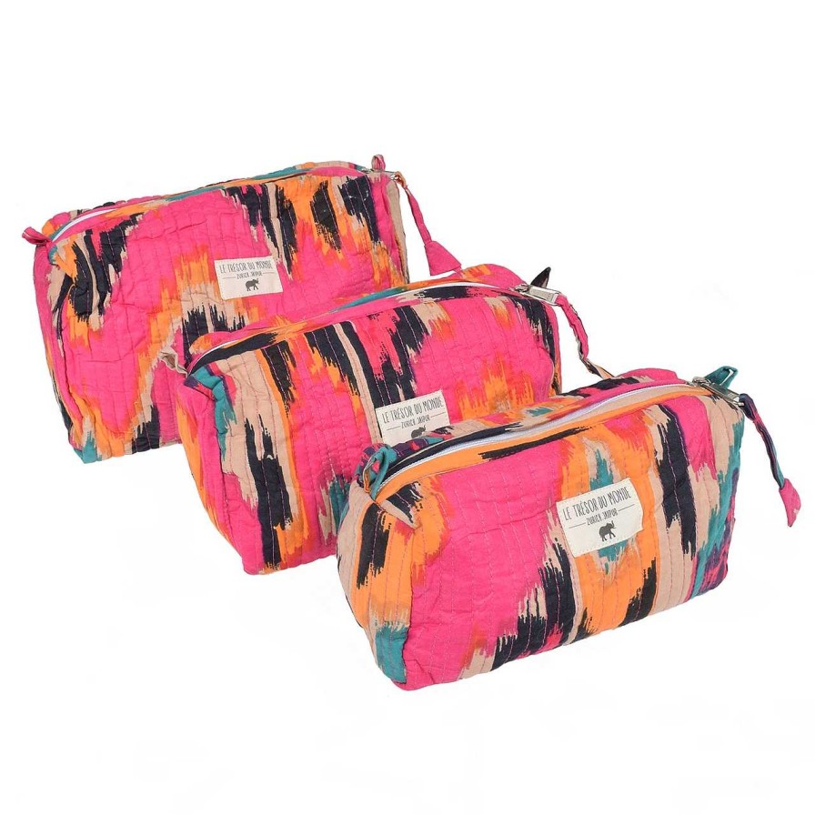 Bags Le Trésor Du Monde | Ikat Large Necessaire Pink