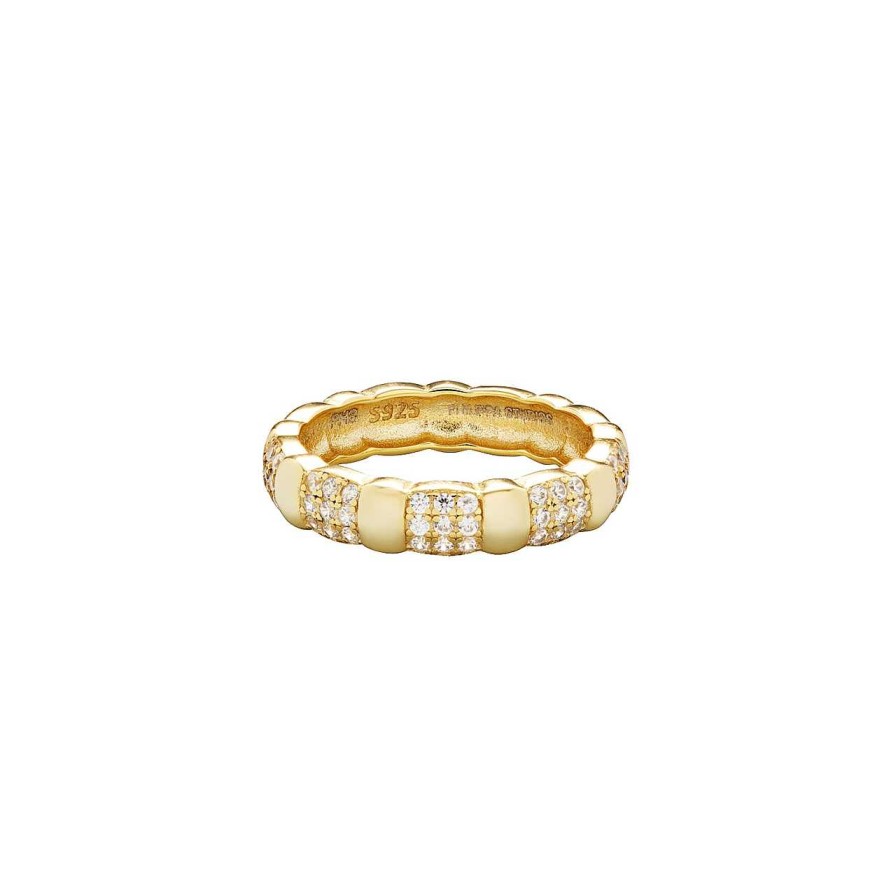 Accessories Philippa Studios | Cushion Pave Ring White Gold Plated