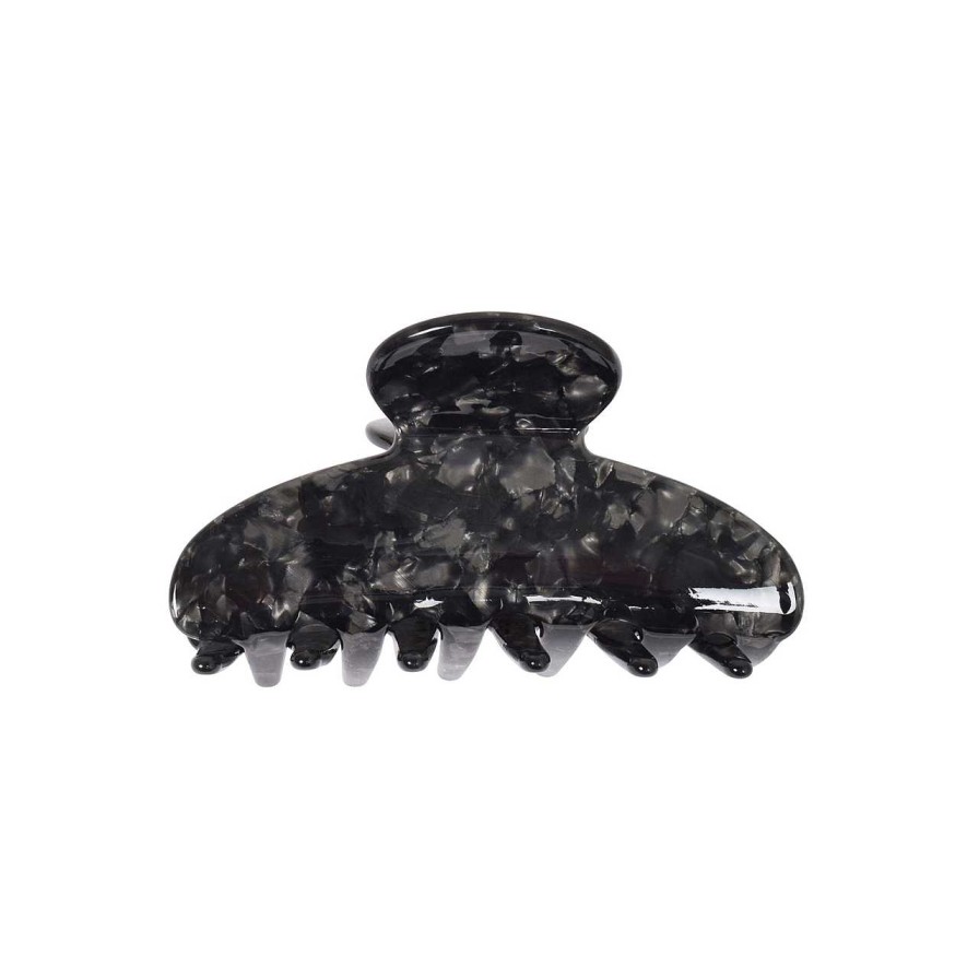 Accessories Voila | Marble Hair Clip Petite Gris Mouchete