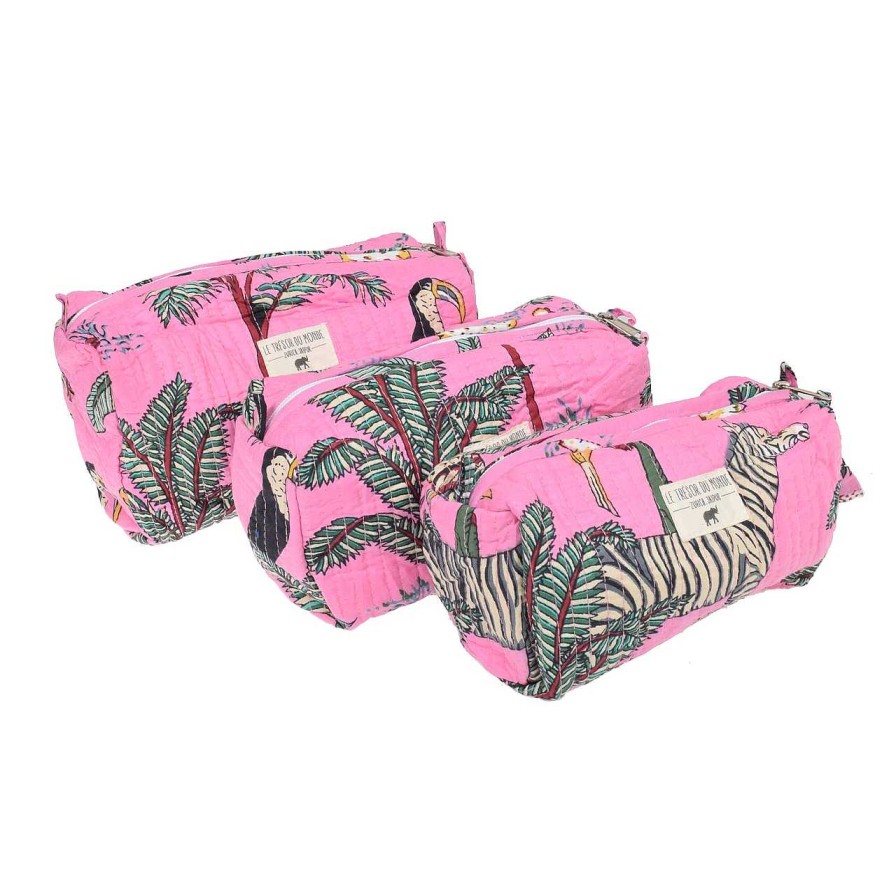 Bags Le Trésor Du Monde | Jungle Large Necessaire Pink