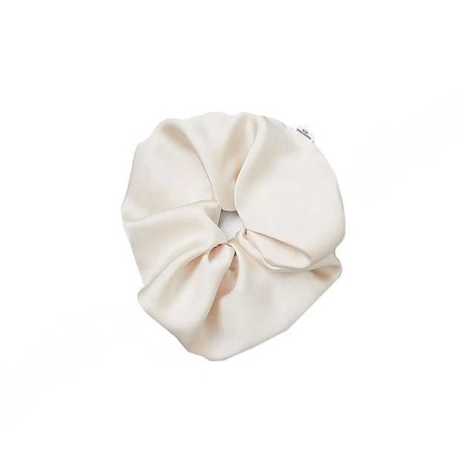 Accessories Becksöndergaard | Solid Thick Satin Scrunchie Birch White