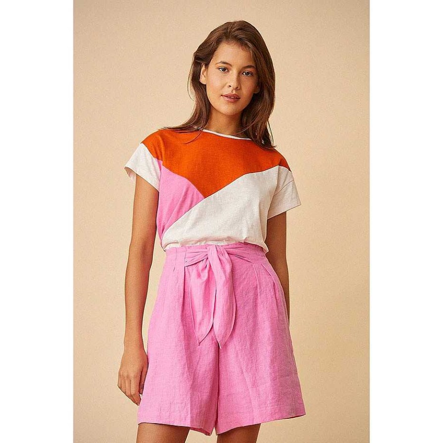 Clothing Des Petits Hauts | Tang Shorts Rose Fluo