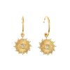 Accessories La Garçonne Bijoux | Eye Earrings Stainless Steel Gold