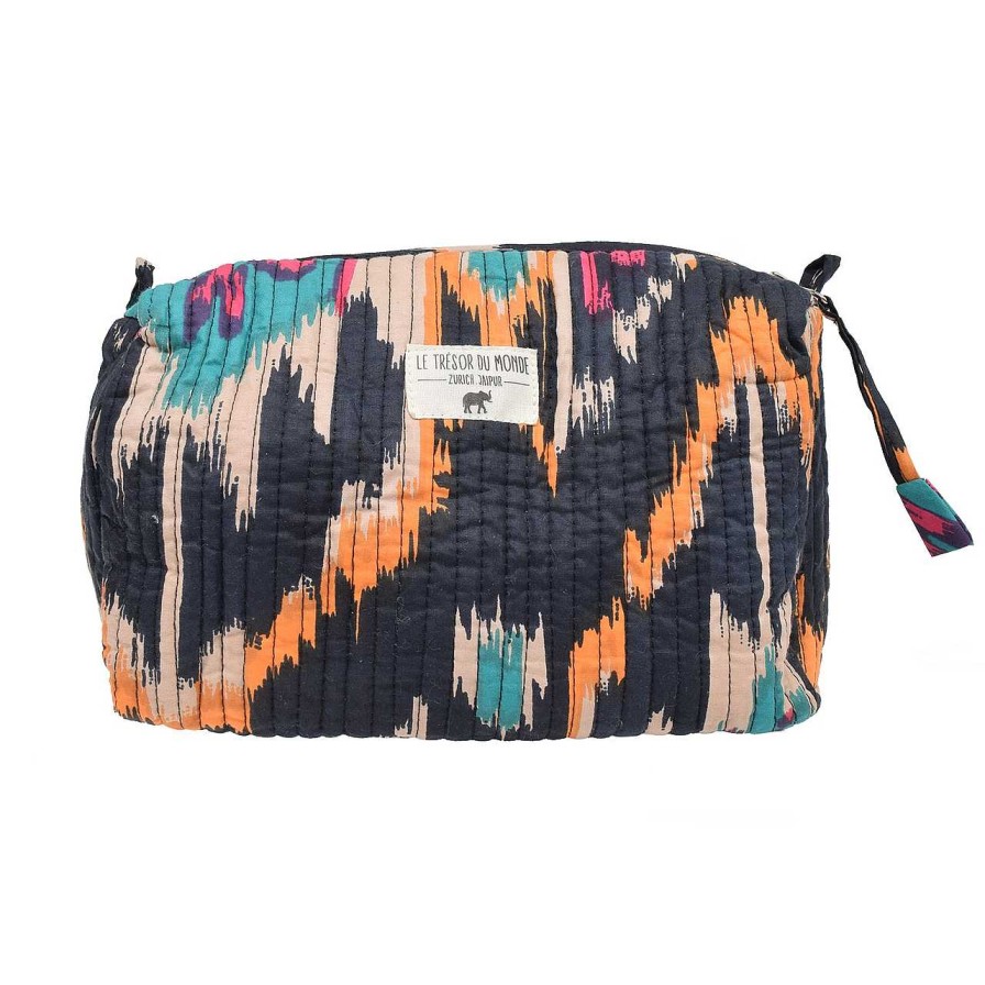 Bags Le Trésor Du Monde | Ikat Large Necessaire Black