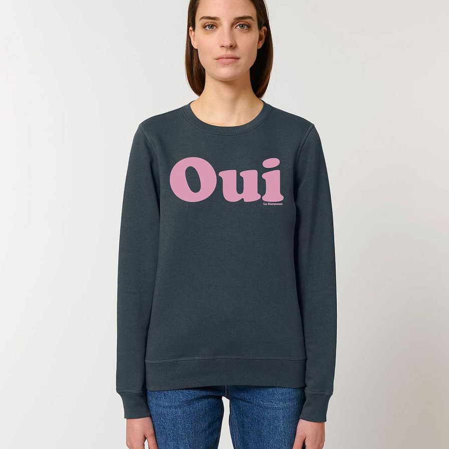 Clothing La Garçonne Vetements | Oui Sweater Inka Grey