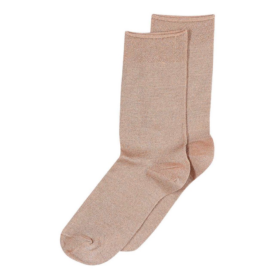 Accessories MP Denmark | Pernille Glitter Socks Maple Sugar