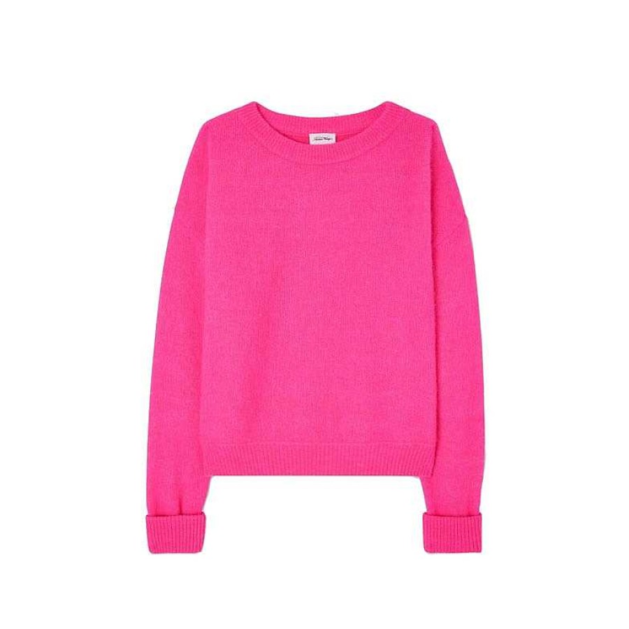 Clothing American Vintage | Vitow Pullover Fluorescent Pink Melange