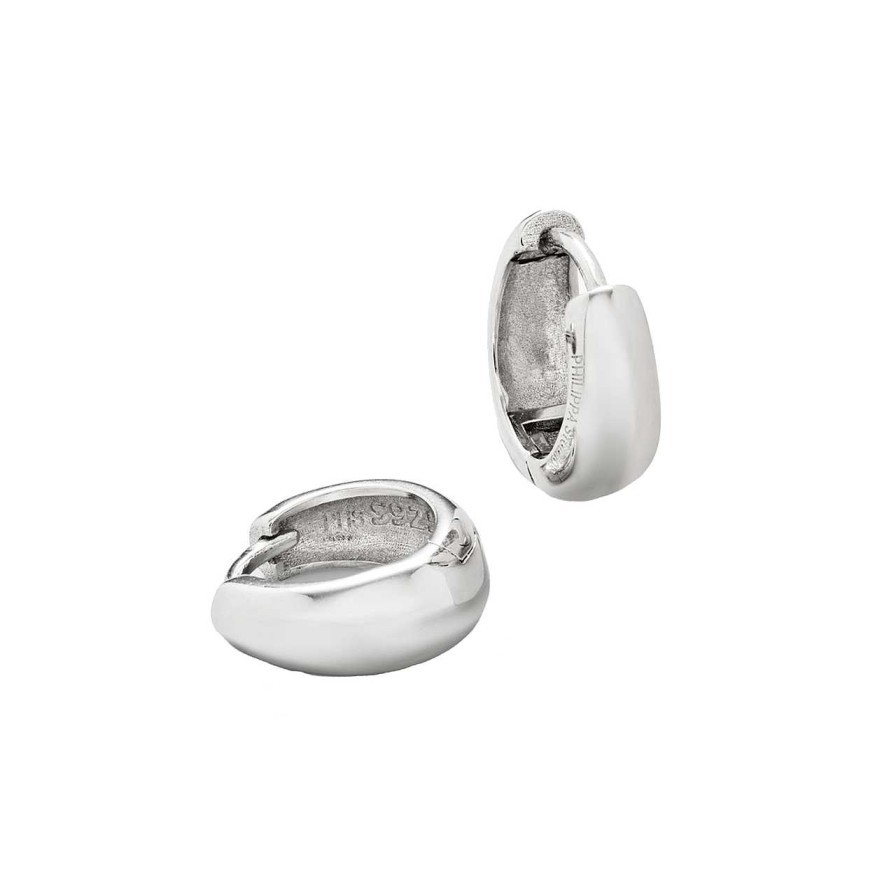 Accessories Philippa Studios | Dome Hoops Medium Earrings Silver