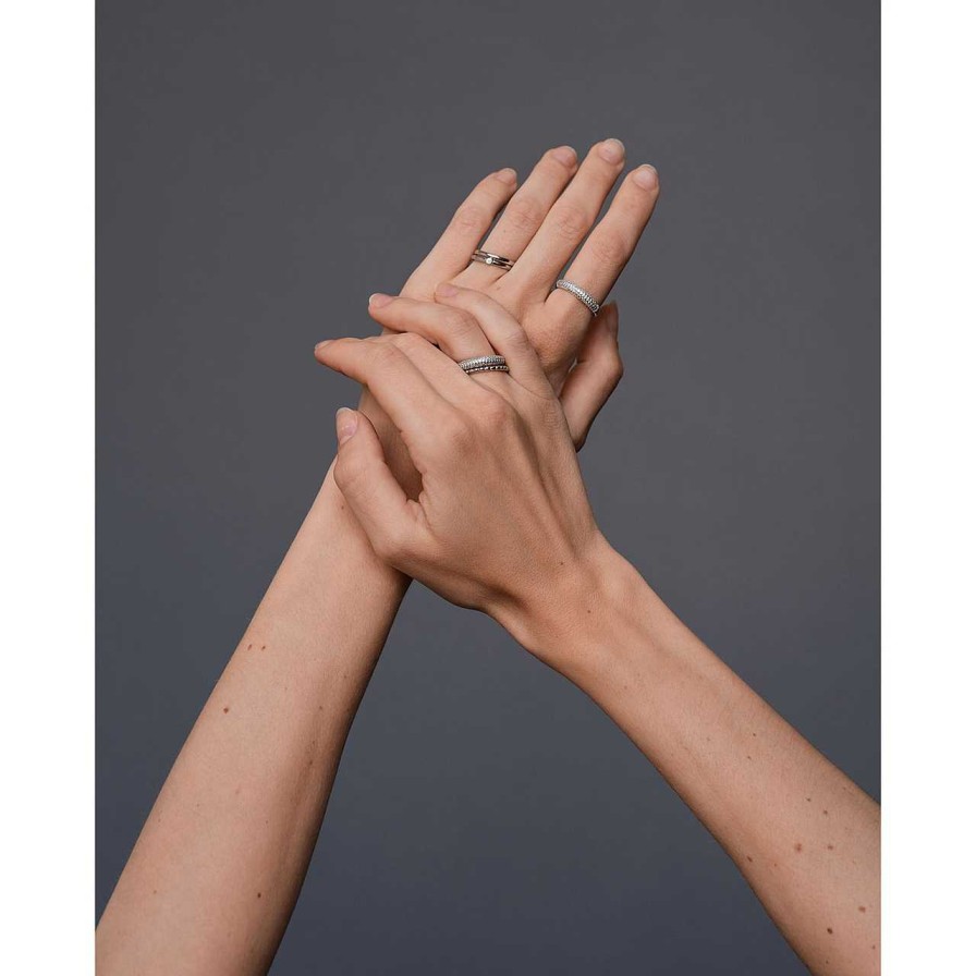 Accessories Philippa Studios | Classic Slim Solo Ring White Silver