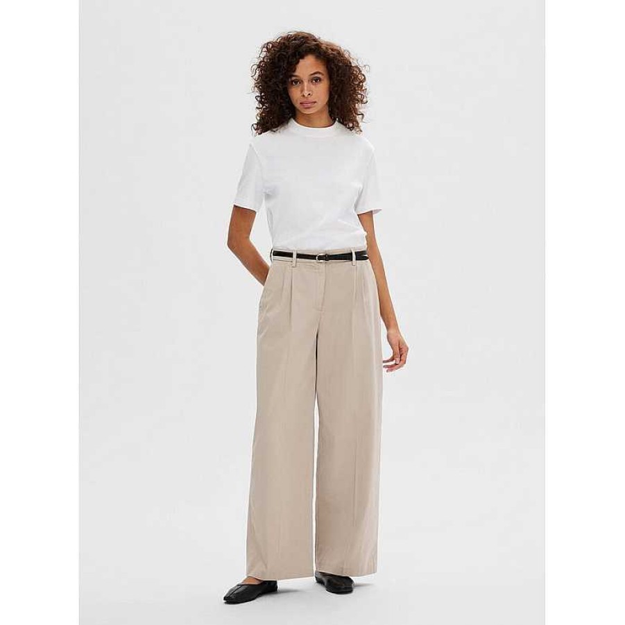 Clothing Selected Femme | Merla Pants Greige