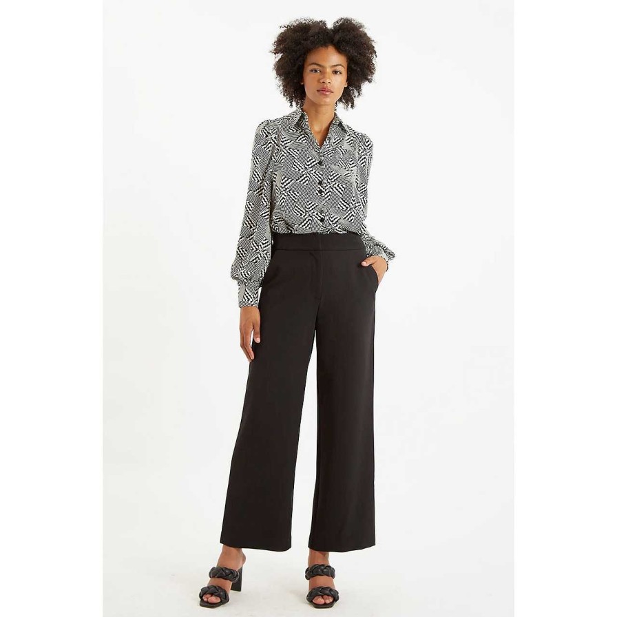 Clothing Louche | Elina Wide Leg Pants Black