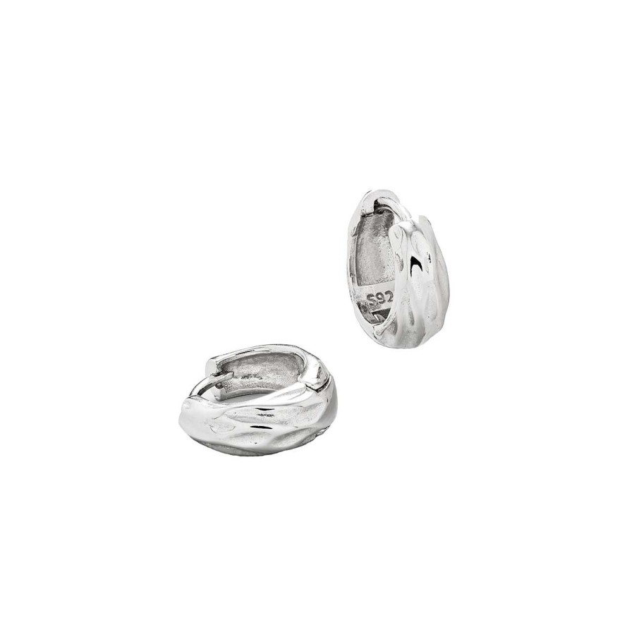 Accessories Philippa Studios | Dome Structured Hoops Small Earrings Silver