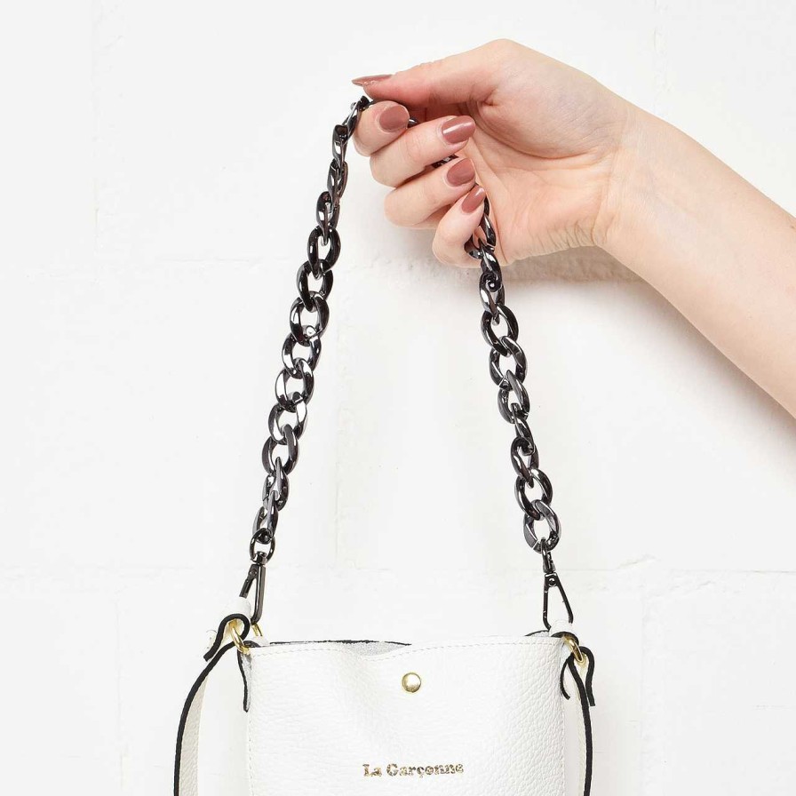 Bags La Garçonne Accessoires | Monroe Mini Bag Chain Silver Grey