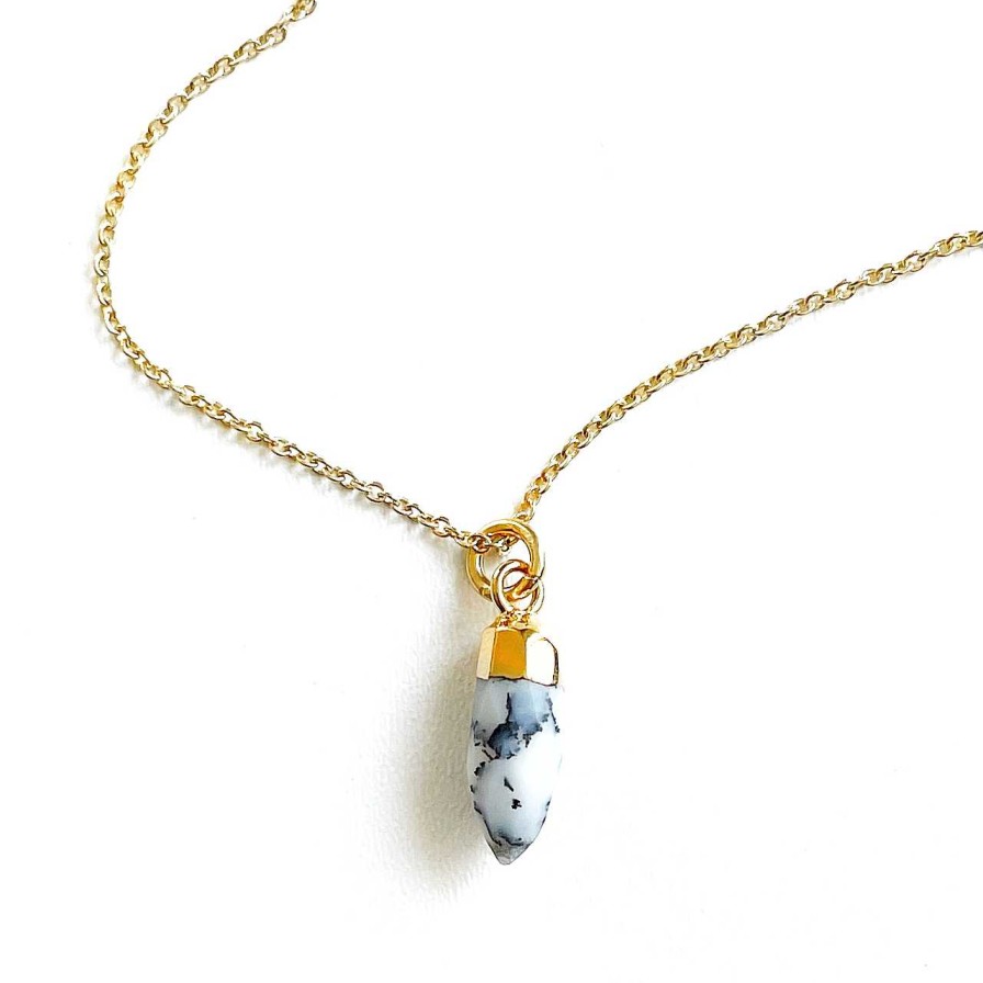 Accessories Atelier Coquet | Necklace Dendrite Opal Gold