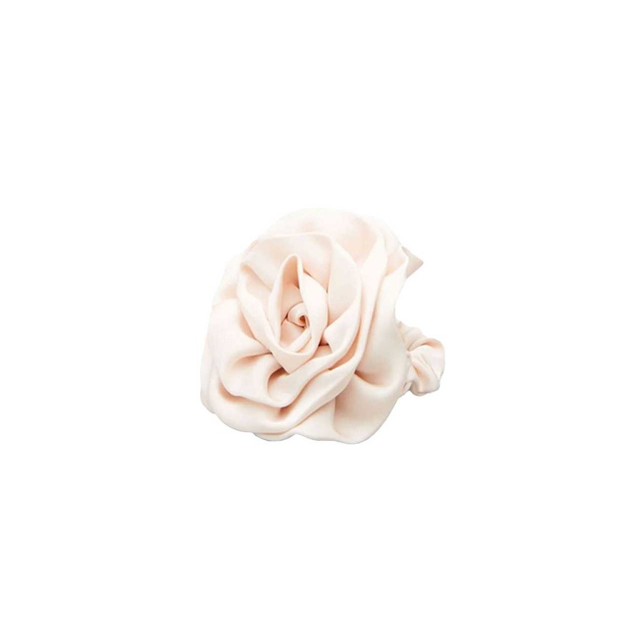 Accessories Becksöndergaard | Satin Flower Hair Tie Birch White