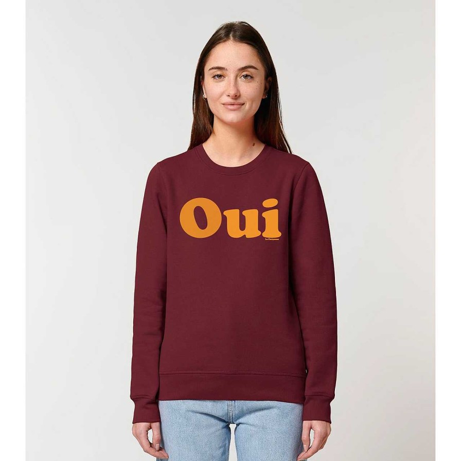 Clothing La Garçonne Vetements | Oui Sweater Burgundy