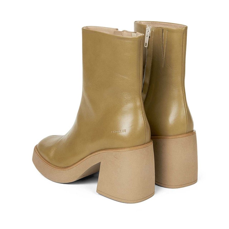 Shoes Angulus | Platform Boots Olive/Beige